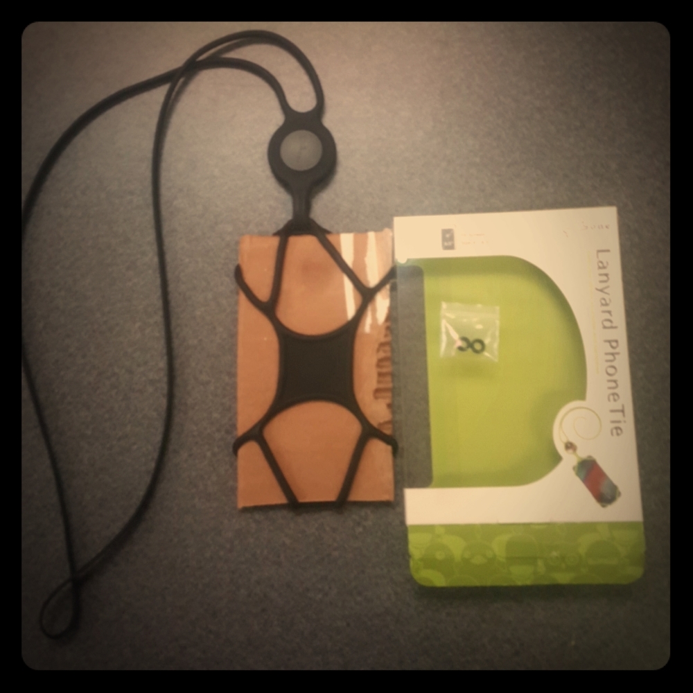 Lanyard phone holder